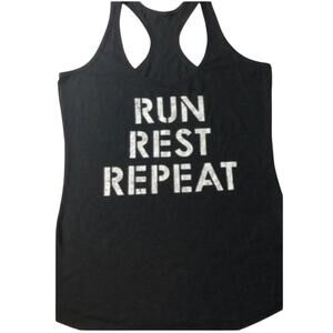 Old Navy Athletic Sporty Workout  Racerback Black & White  Graphic Tank Sz S